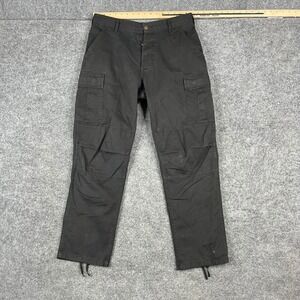 Military Cargo Pants Mens Size Medium Black Tactical Utility Relaxed‎ Fit Cotton